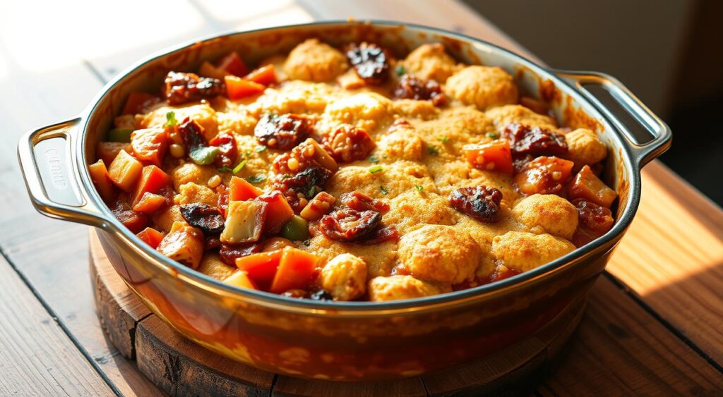 BBQ chicken casserole preparation