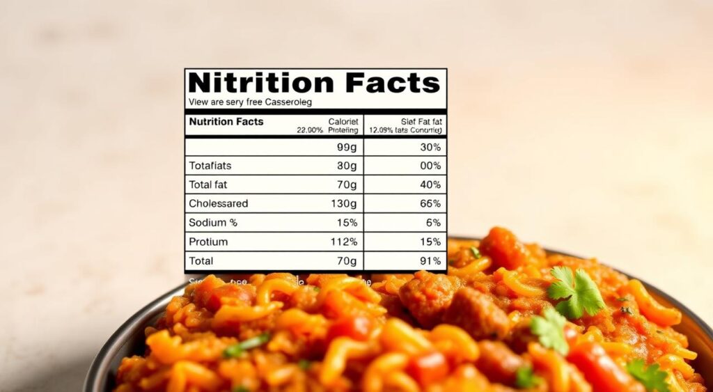Beef Tamale Casserole Nutrition Facts