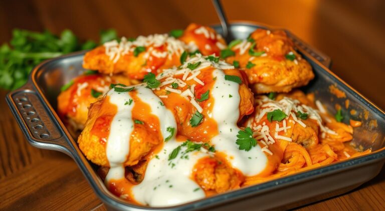 Buffalo Ranch Chicken Bake