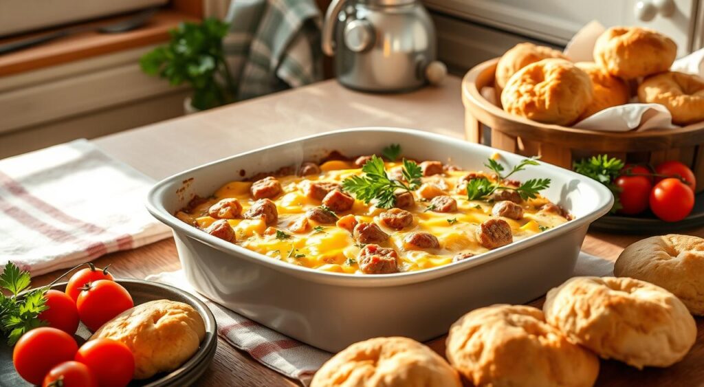 Overnight Sausage and Egg Casserole serving suggestions