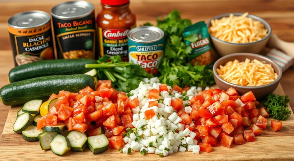 Southwest Zucchini Casserole ingredients