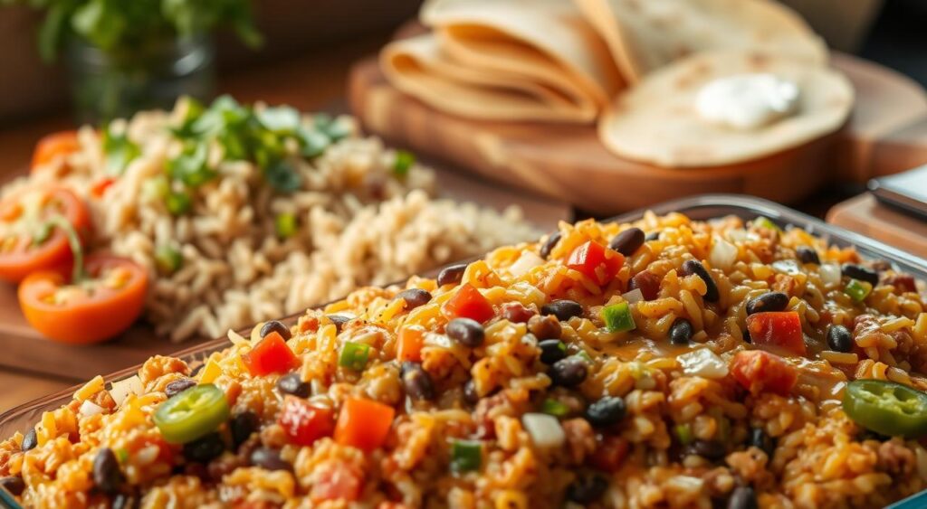 Tex-Mex Rice and Bean Bake