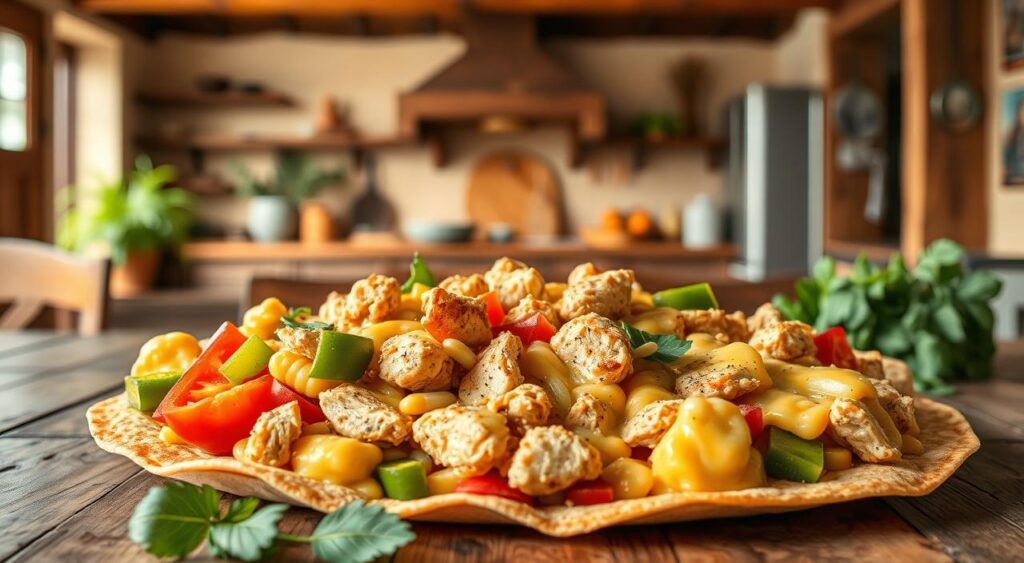 healthy chicken fajita casserole
