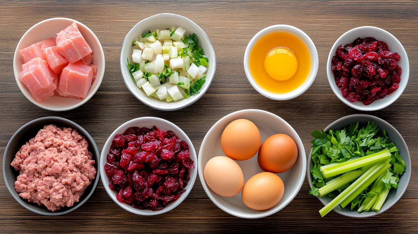Ingredients Festive Cranberry Turkey Stuffing Balls A Holiday Delight