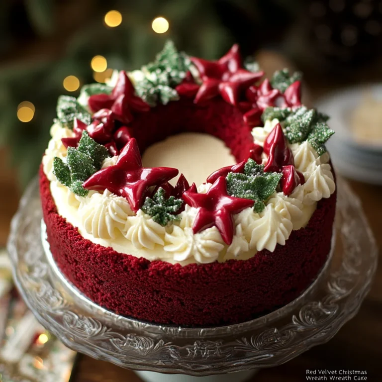 Red Velvet Christmas Wreath Cake