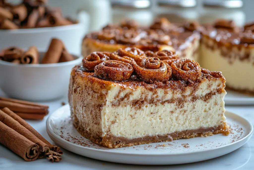 Cinnamon Roll Honeybun Cheesecake