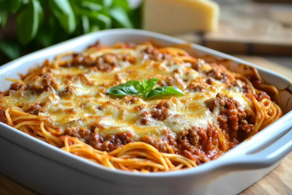 Cheesy Baked Spaghetti: A Comforting Family Favorite