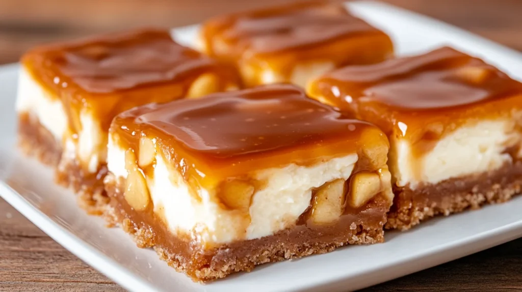 Deliciously Easy Caramel Apple Cheesecake Bars Recipe