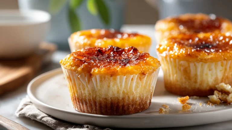 Vanilla Bean Crème Brûlée Cheesecake Cupcakes, featuring golden, png (1)