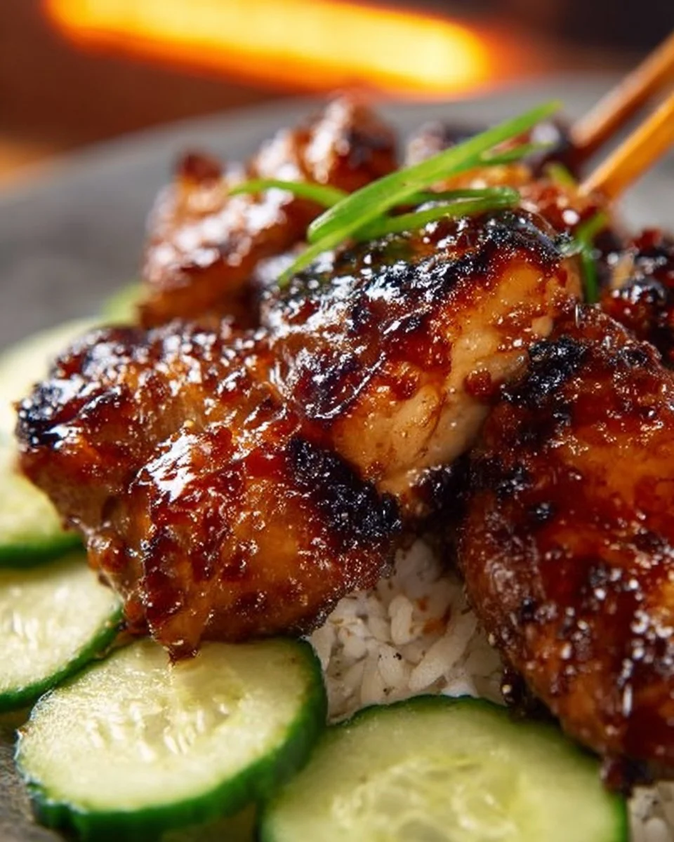 Caramelised Soy Chicken in Garlic Ginger Broth with Rice served in a bowl.