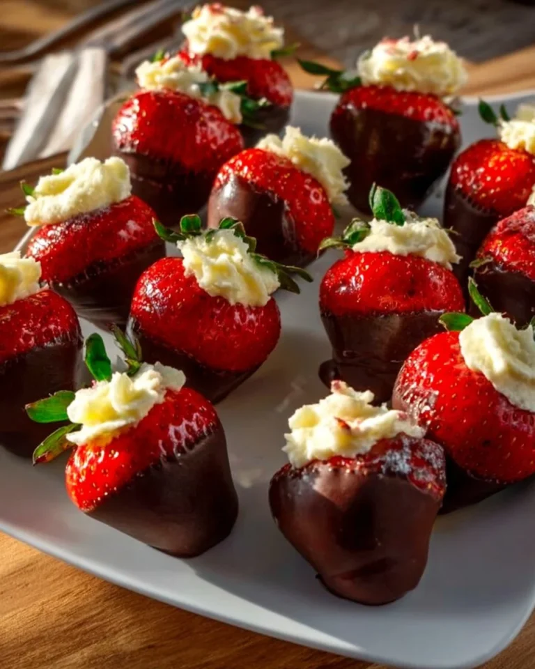 Chocolate Covered Cheesecake Strawberries delicious dessert treat