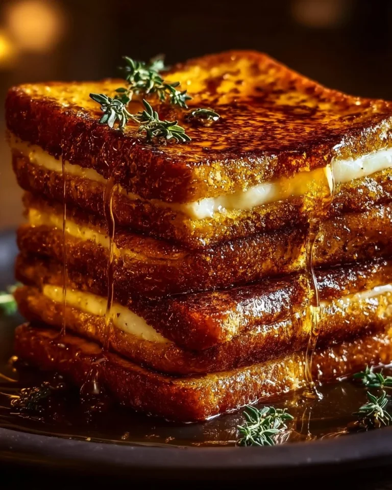 Delicious crème brûlée French toast served with caramelized sugar topping