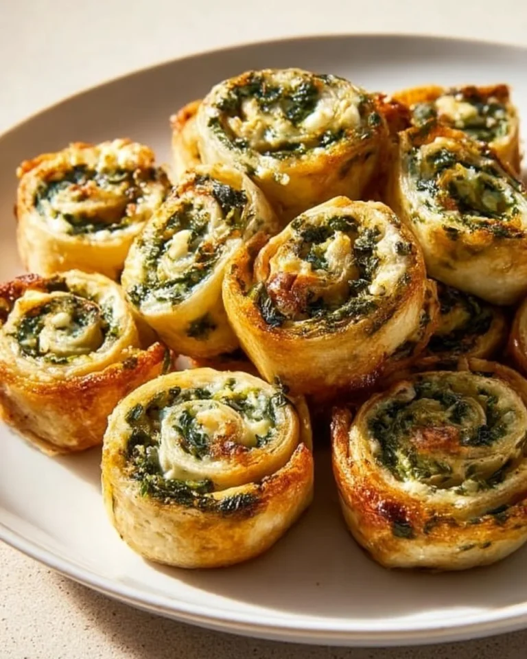 Spinach dip filled pinwheels served as a party snack