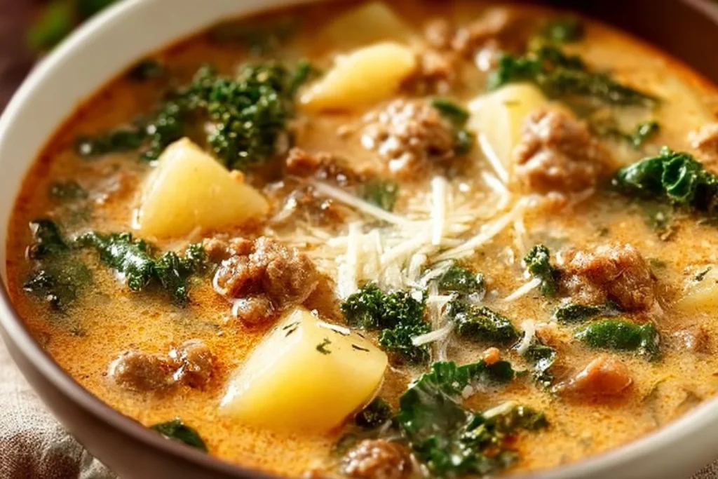 Delicious bowl of creamy potato soup recipe by Wasian Cookery