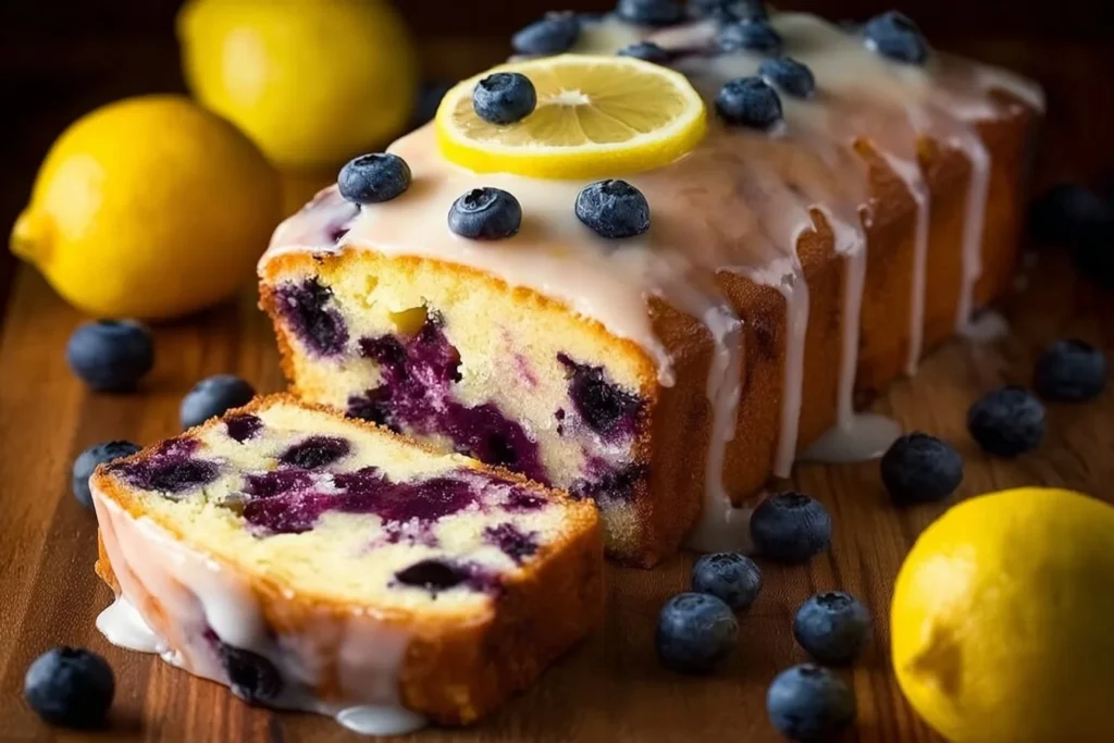 Delicious homemade blueberry yogurt in a bowl with fresh blueberries