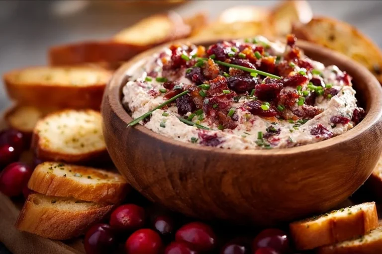 Delicious Cranberry Jalapeno Cream Cheese Dip served in a bowl