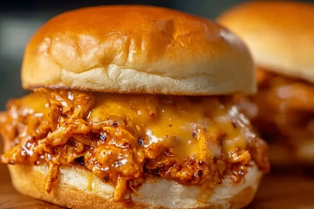 Delicious Easy Cajun Chicken Sloppy Joes served on a bun