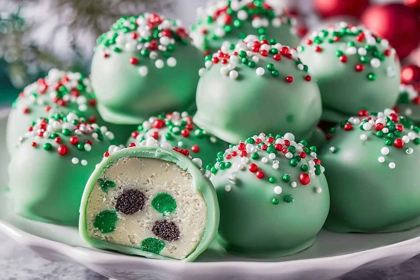 Delicious Easy Irish Cream Oreo Truffles on a plate