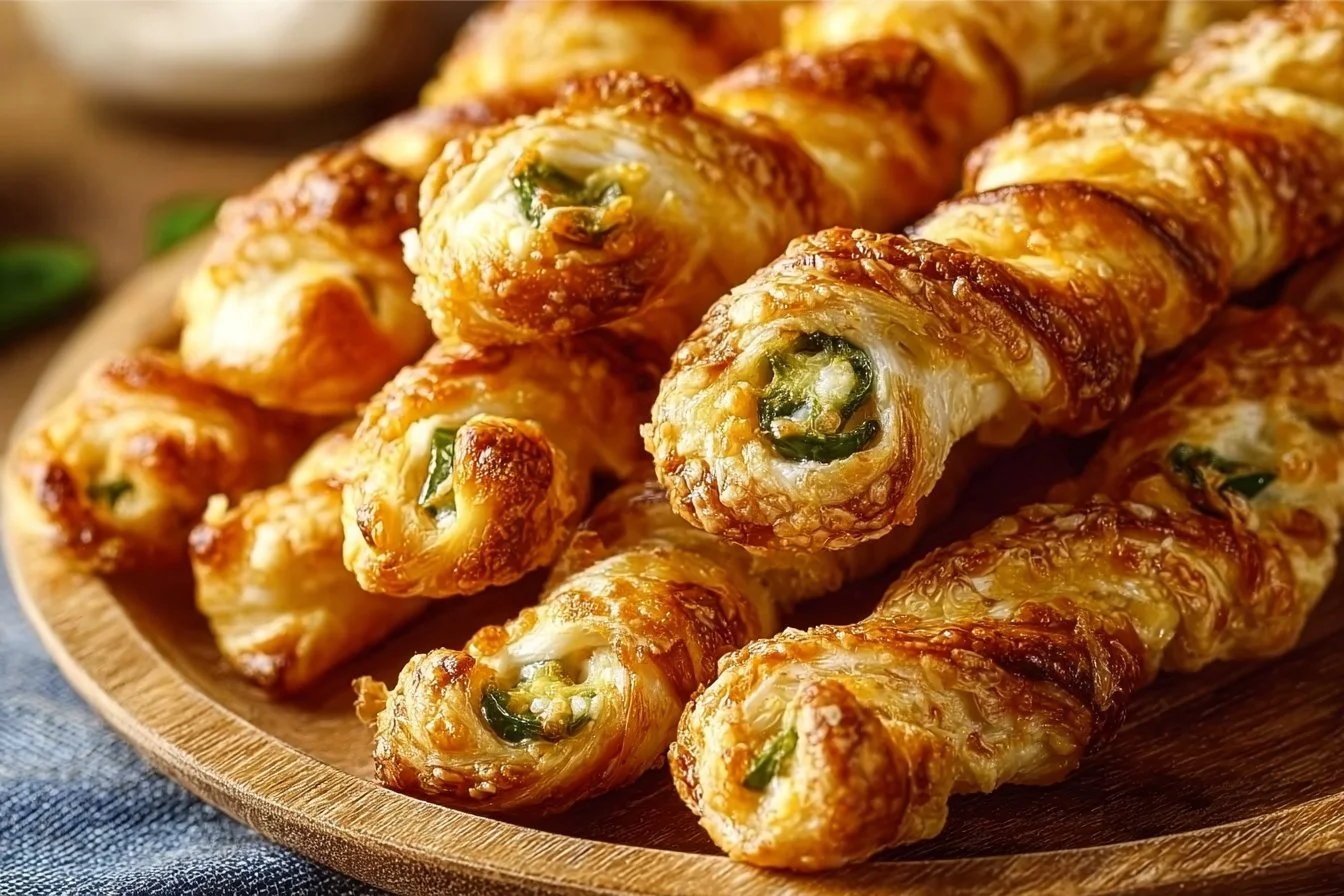 Jalapeno Popper Twists with cheese and crispy coating ready to enjoy