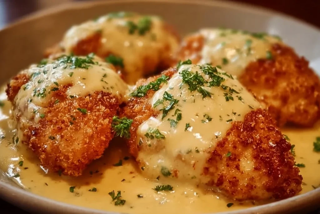 Delicious Longhorn Steakhouse Parmesan Chicken served with sides.