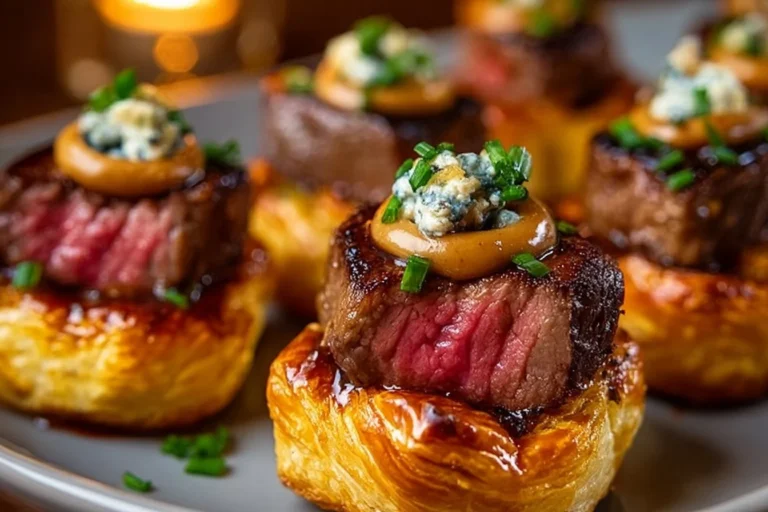 Delicious Mini Beef Wellington Bites on a serving platter