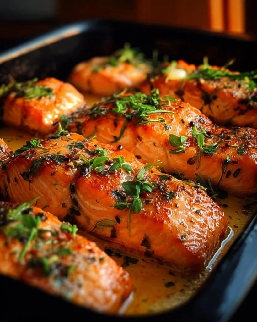 Bang Bang Salmon served with a creamy sauce and colorful vegetables.