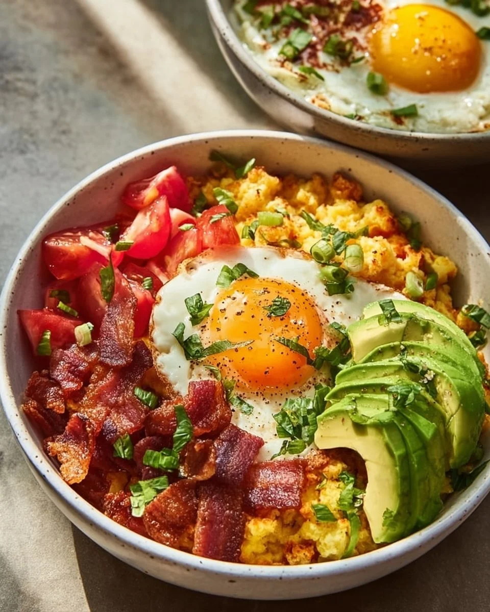 High protein breakfast bowls filled with healthy ingredients for a nutritious start.