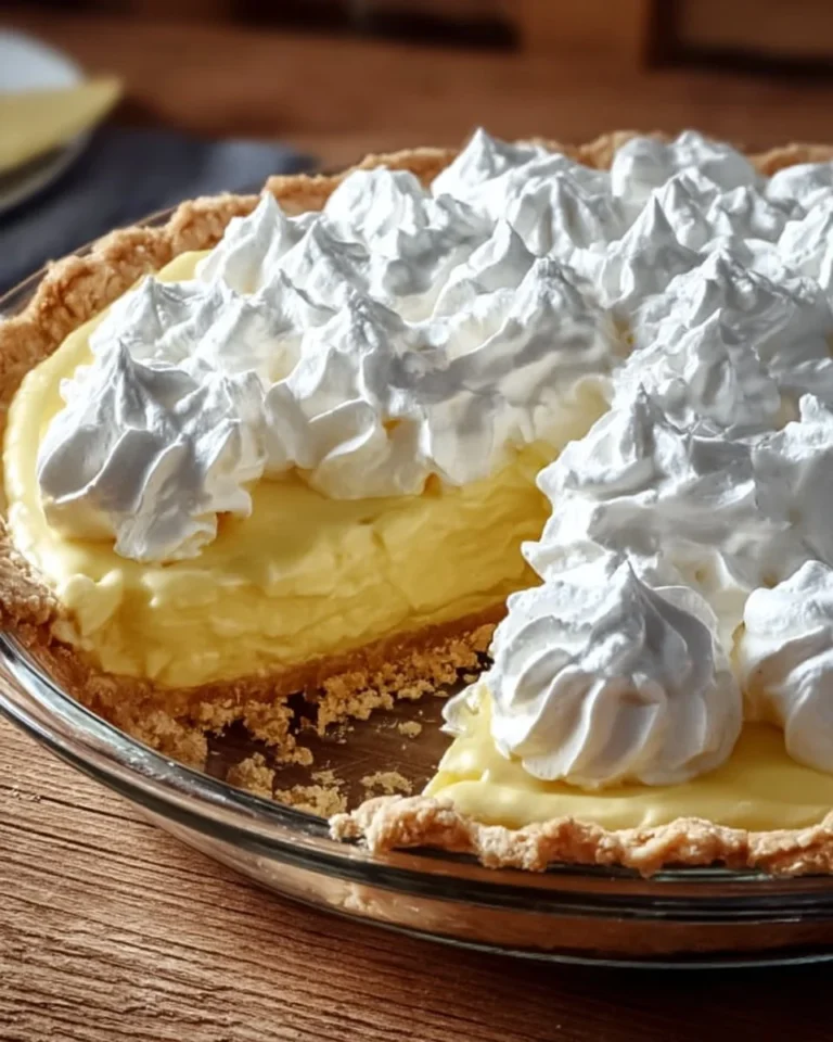 Delicious Lemon Angel Pie with meringue and lemon filling
