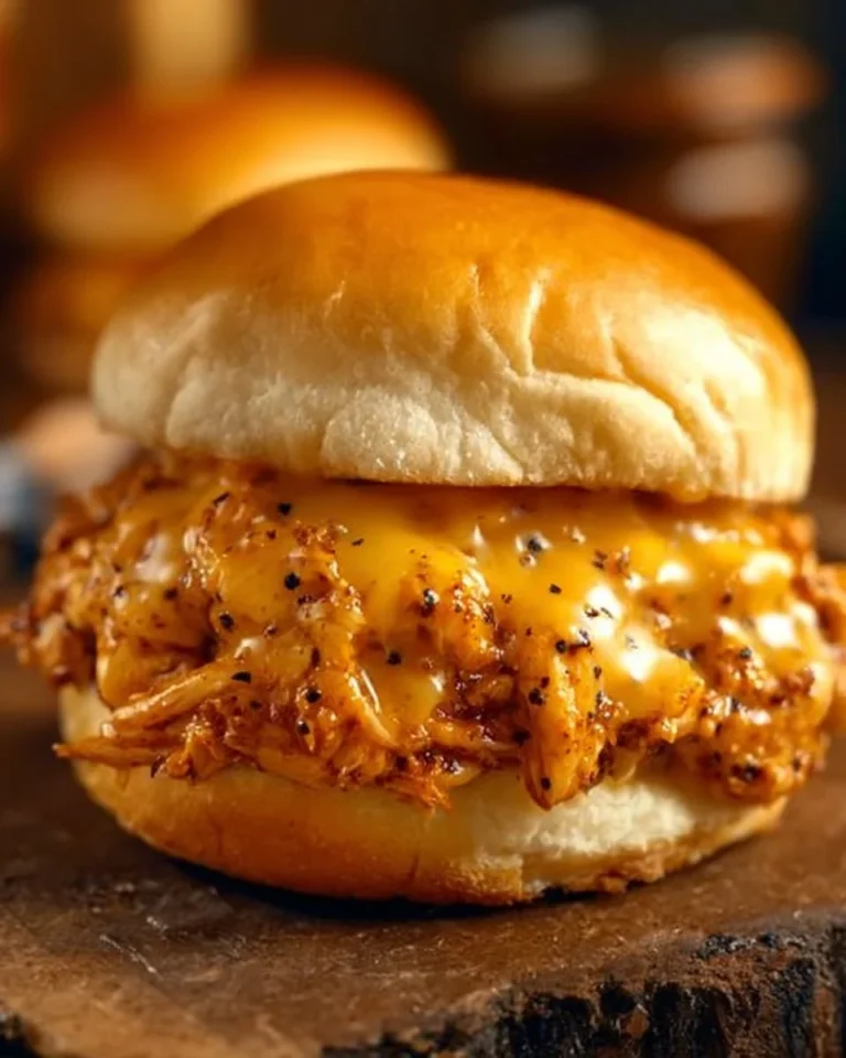 Cajun Chicken Sloppy Joes served with creamy cheese sauce
