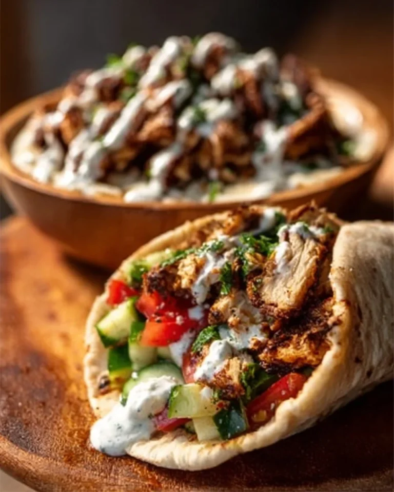 Delicious Chicken Shawarma with Garlic Sauce served in a wrap