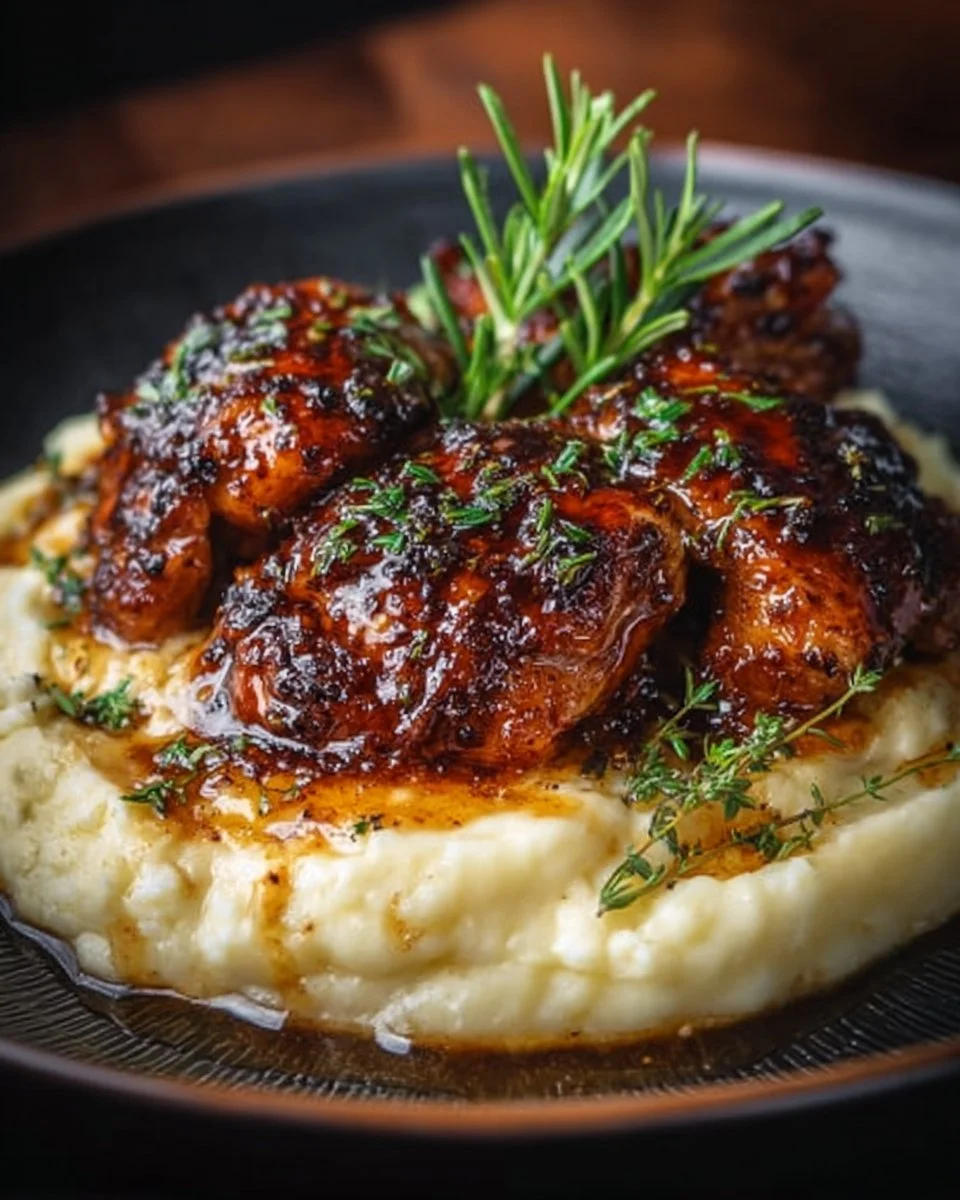 Delicious Chipotle Honey Chicken Thighs with Smoked Gouda Mashed Potatoes