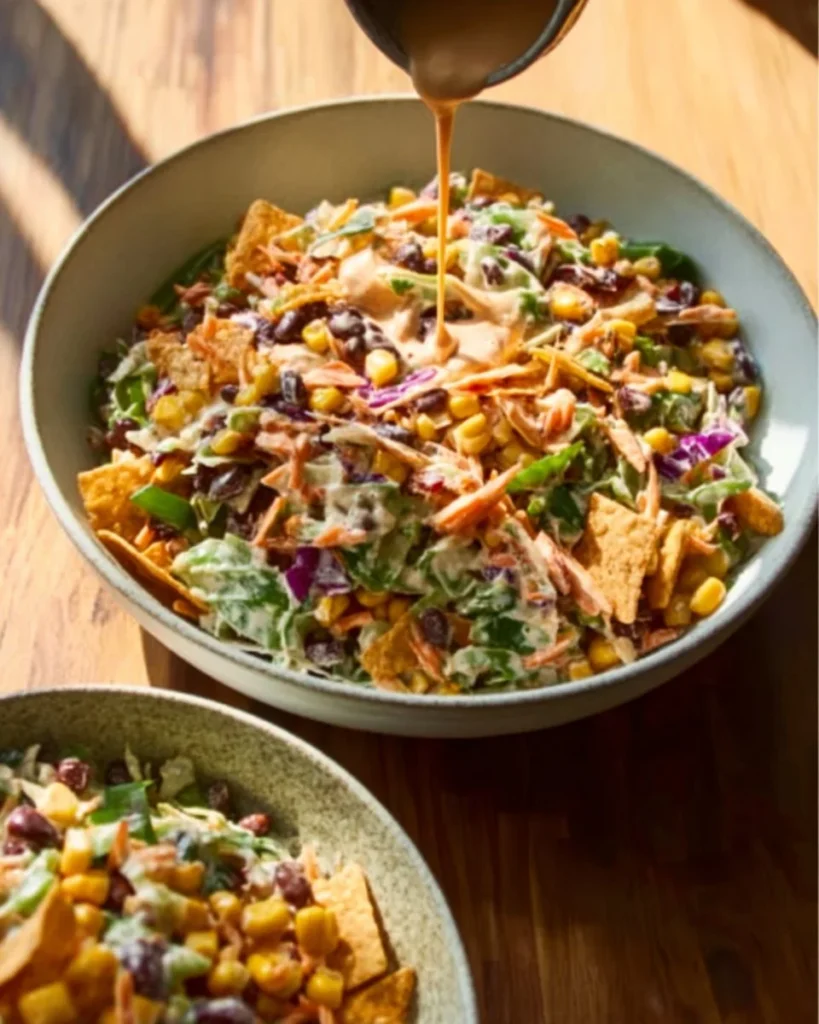 Frito Cowboy Cabbage dish served in a bowl with toppings