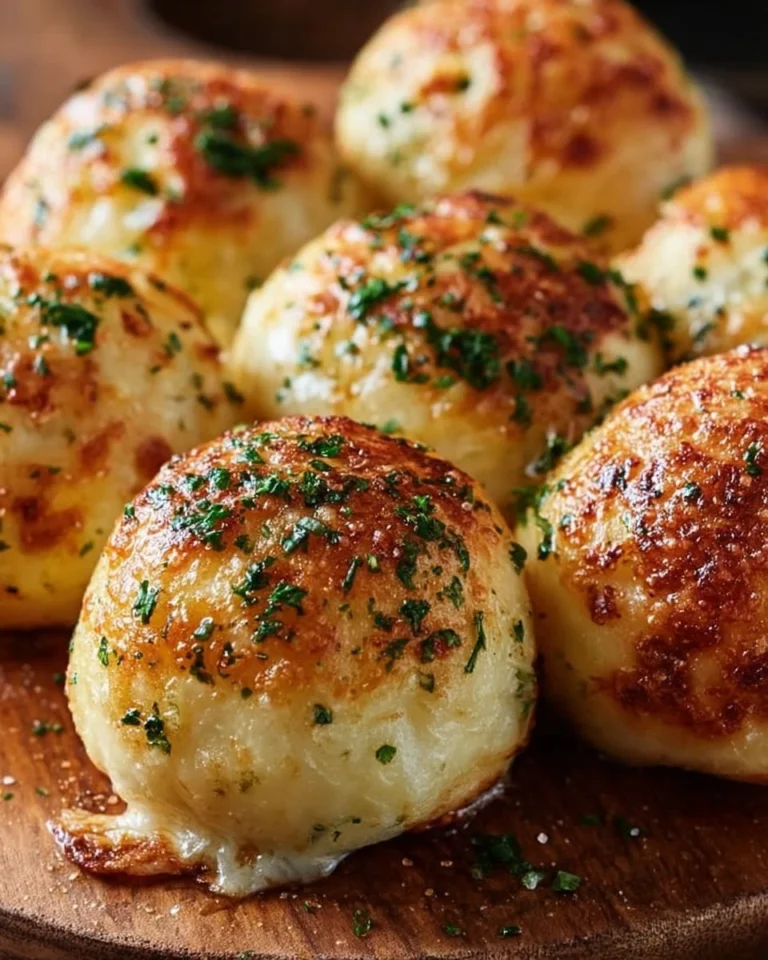 Delicious cheesy garlic butter bites freshly baked and served hot