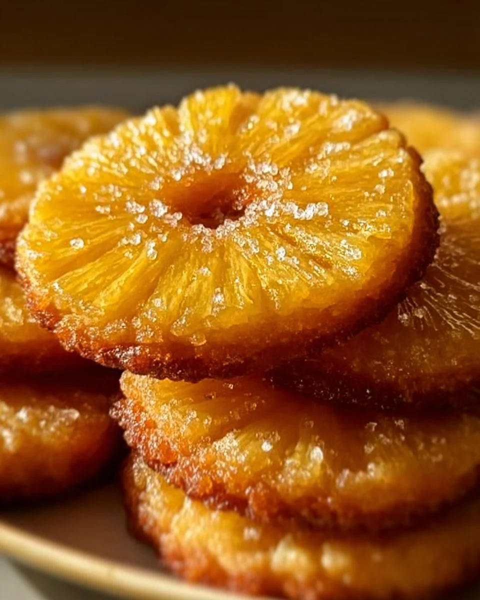 Pineapple upside down sugar cookies with cherries and pineapple topping
