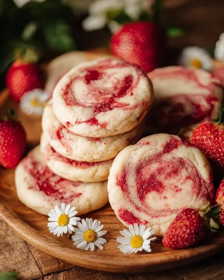 Strawberry cheesecake cookies with fresh strawberries and creamy texture