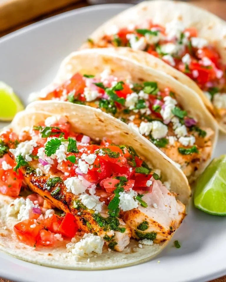 Cilantro Lime Grilled Chicken Tacos served with fresh toppings