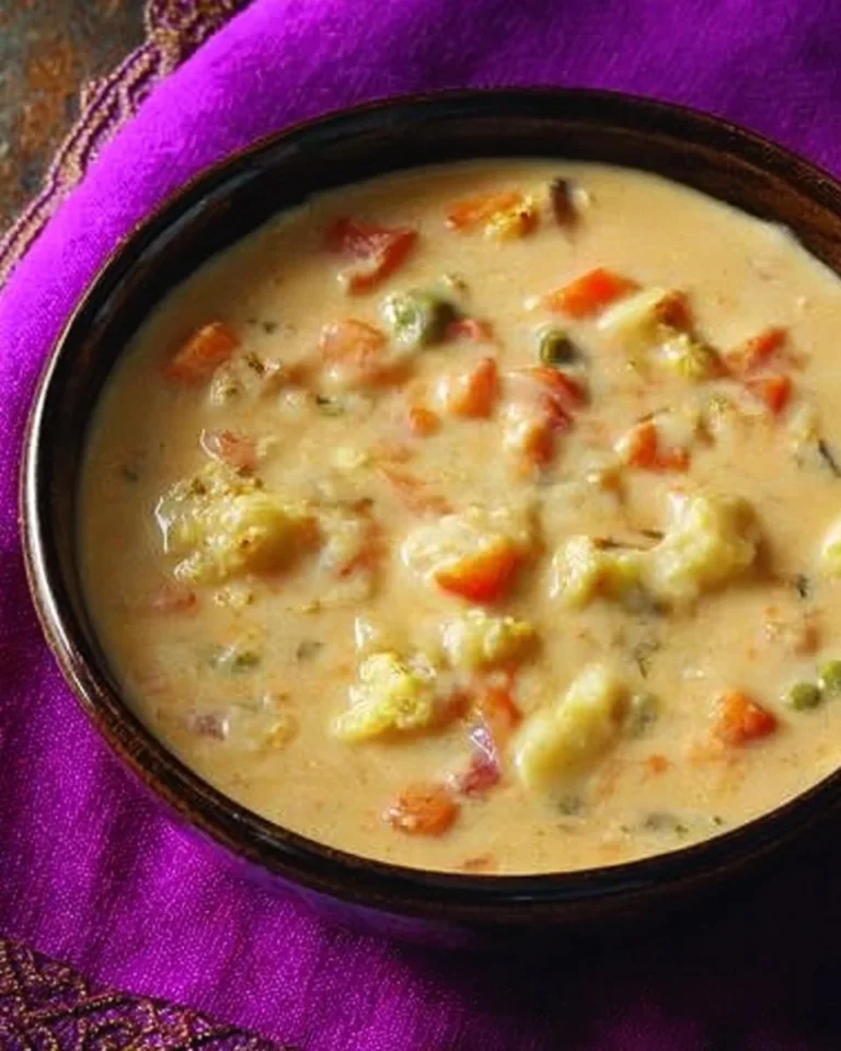 A bowl of contest-winning soup garnished with fresh herbs.