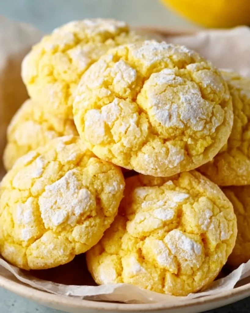 Homemade Lemon Whippersnapper Cookies with lemon zest and sugar