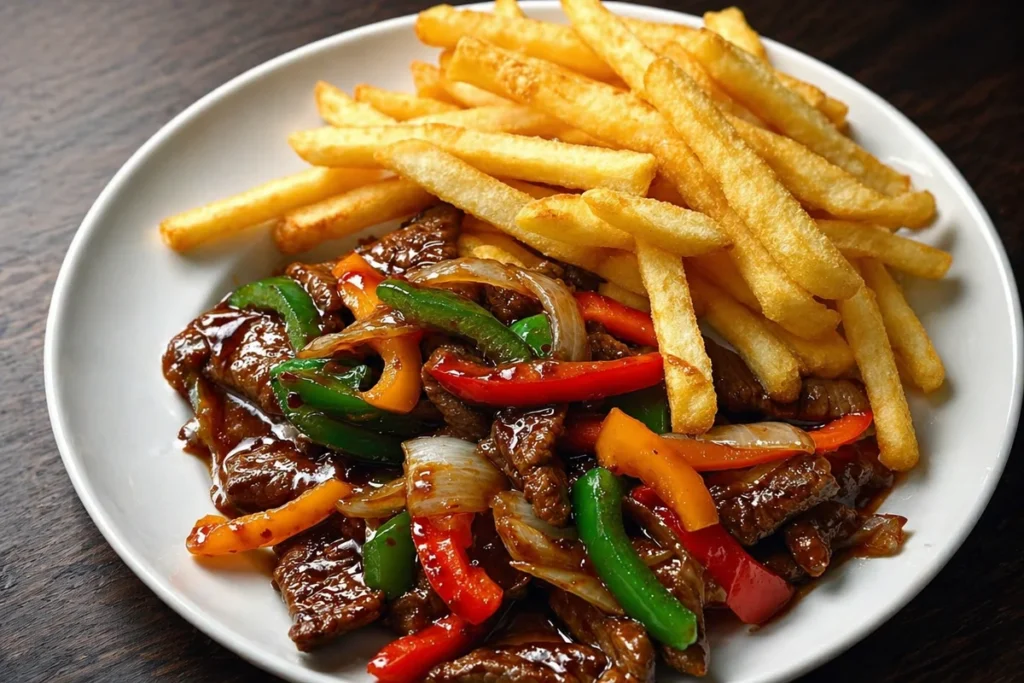 Sizzling Beef Pepper Plate with tender beef and colorful peppers