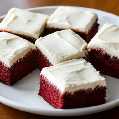 Delicious Red Velvet Brownies with cream cheese frosting