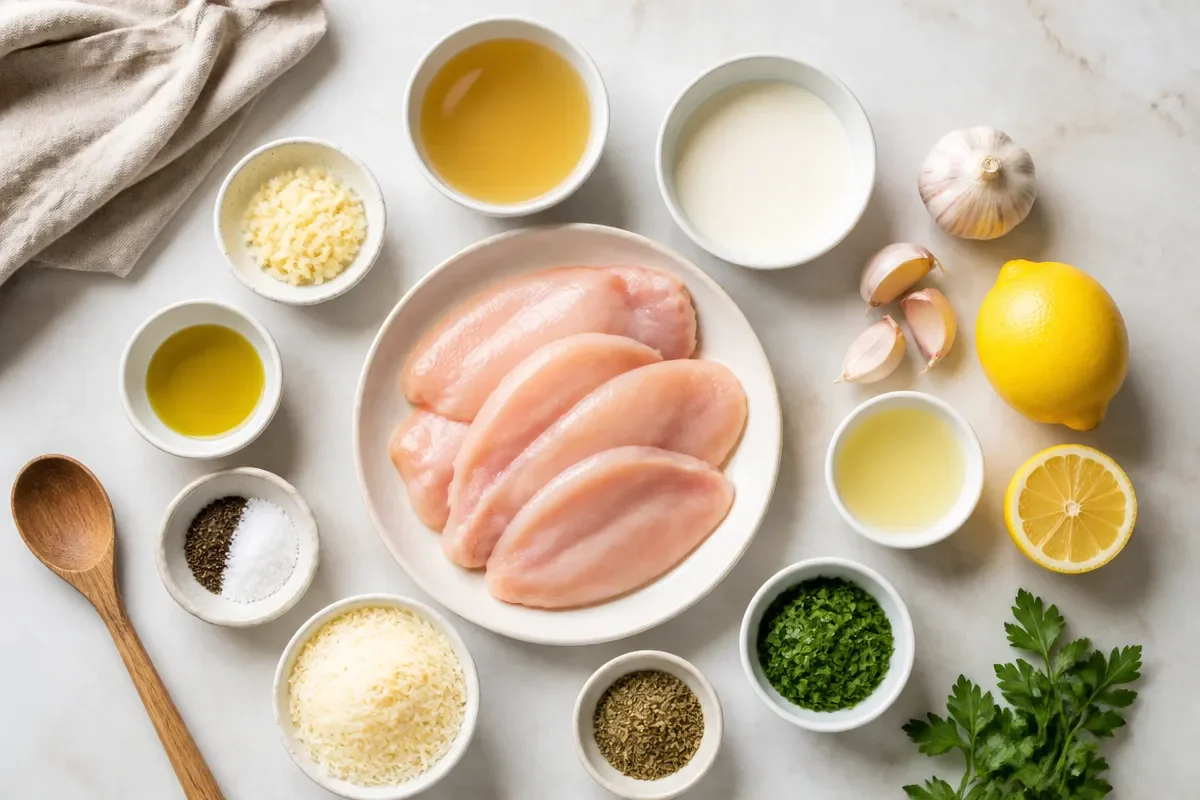 30-Minute Creamy Lemon Garlic Parmesan Skillet Chicken Dinner