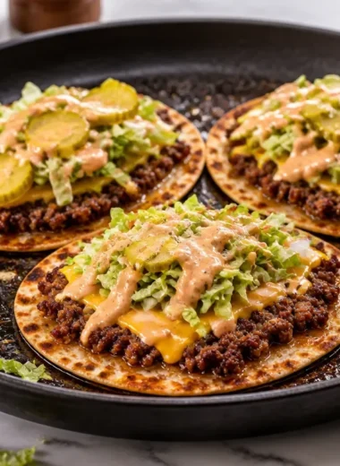 Big Mac Tacos featuring crispy smash burger with toppings