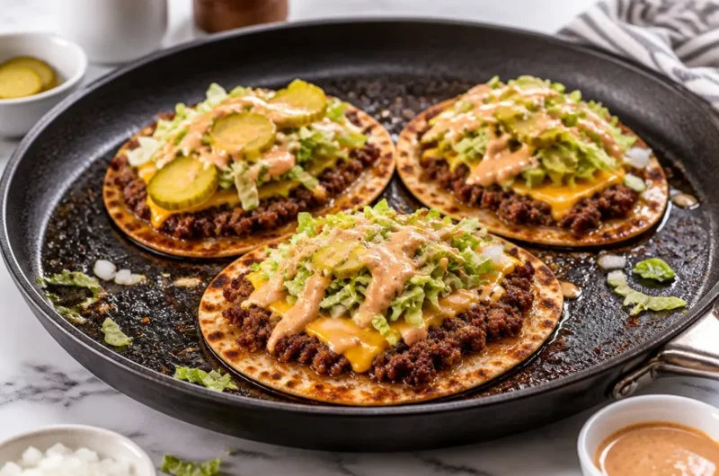 Big Mac Tacos featuring crispy smash burger with toppings