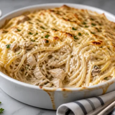 Delicious Chicken Tetrazzini served in a cozy bowl for a weeknight meal