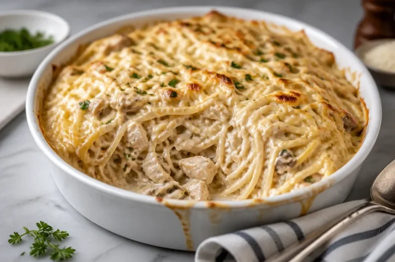Delicious Chicken Tetrazzini served in a cozy bowl for a weeknight meal