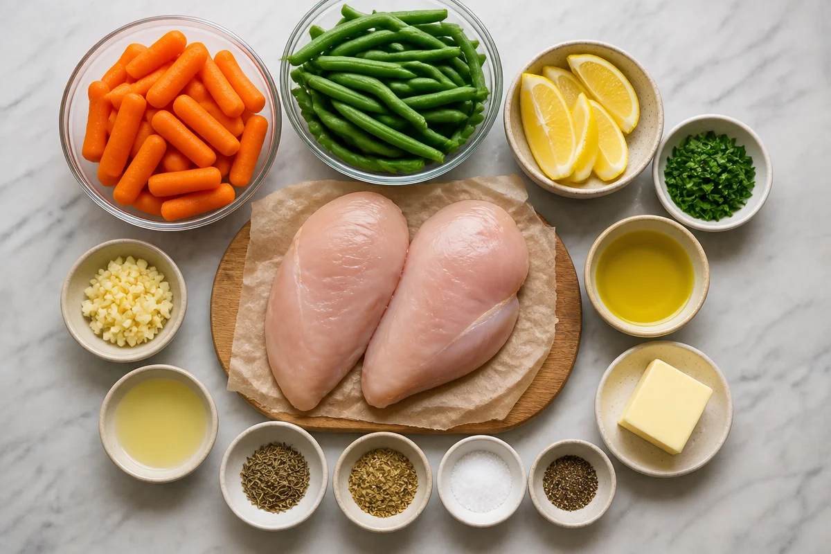 Citrusy Chicken With Green Beans And Carrots