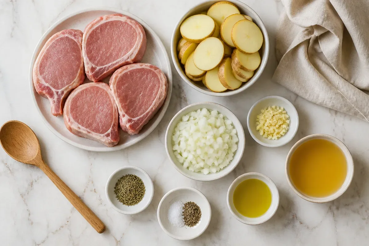 Slow Cooker Pork Chops and Potatoes