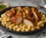 Sweet and Spicy Honey Pepper Chicken with Creamy Macaroni Cheese